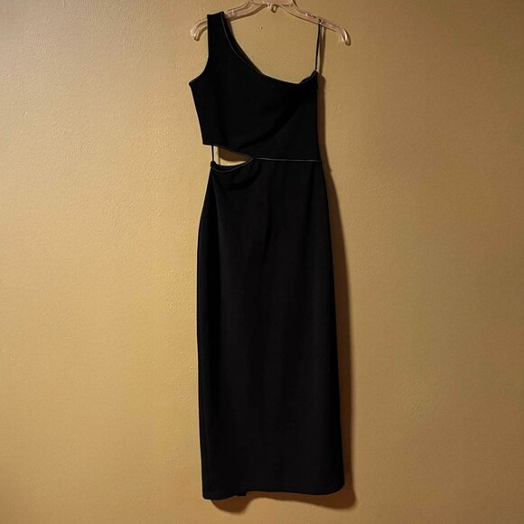 Cache Black One-Shoulder Cutout Evening Dress – Size 6 - Picture 1 of 5